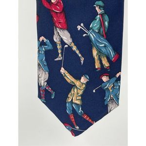 Tuttle Golf Silk Tie Navy‎ Blue